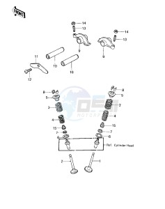 KZ 250 D [KZ250] (D1) [KZ250] drawing ROCKER ARMS_VALVES -- 80 D1- -