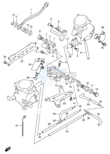 TL1000R (E2) drawing THROTTLE BODY FITTING PARTS