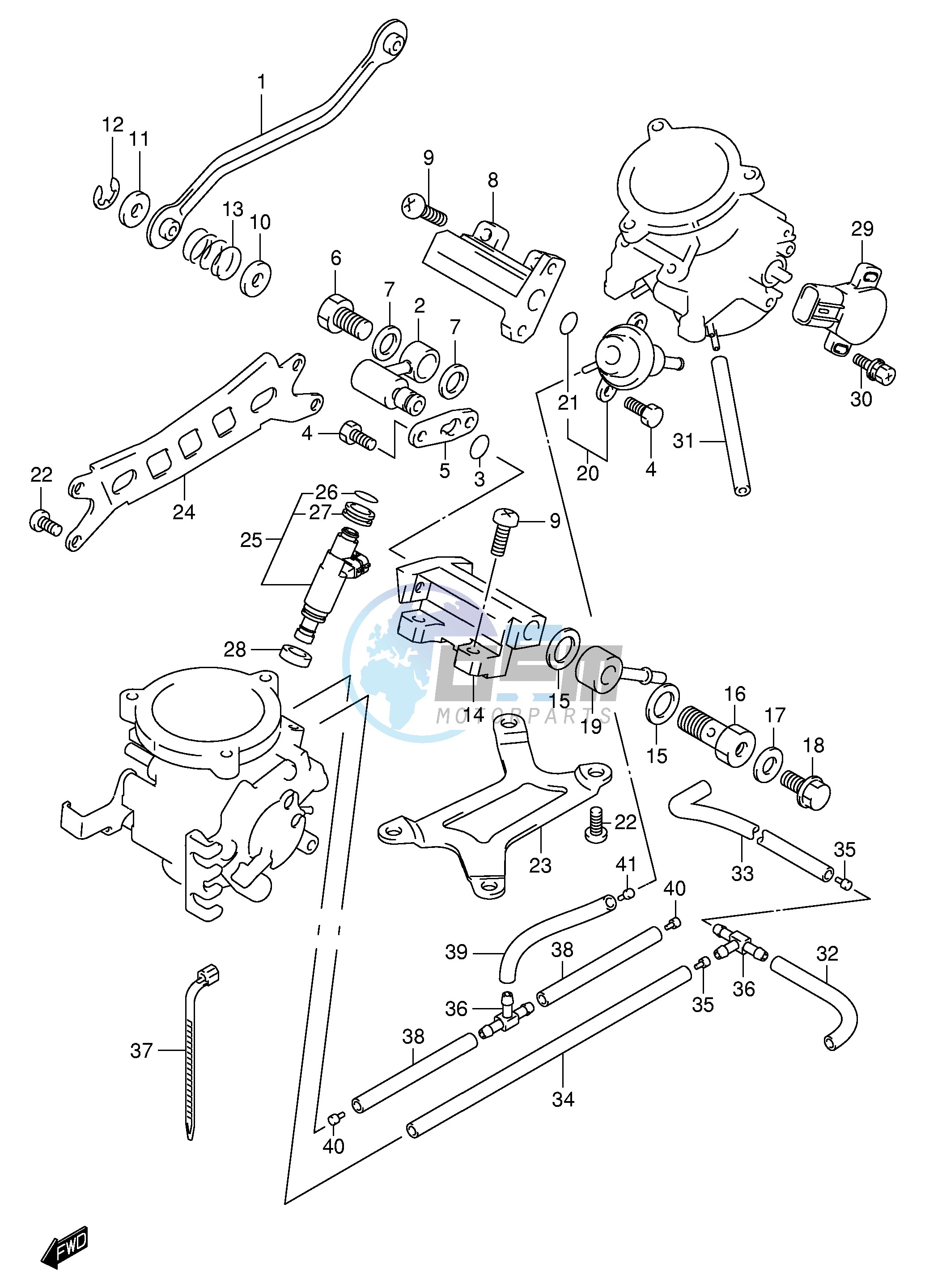 THROTTLE BODY FITTING PARTS