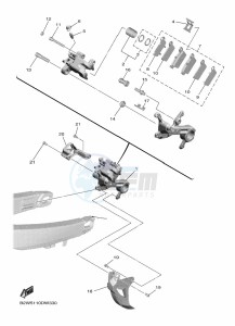 YZ250F (B7BS) drawing REAR BRAKE CALIPER