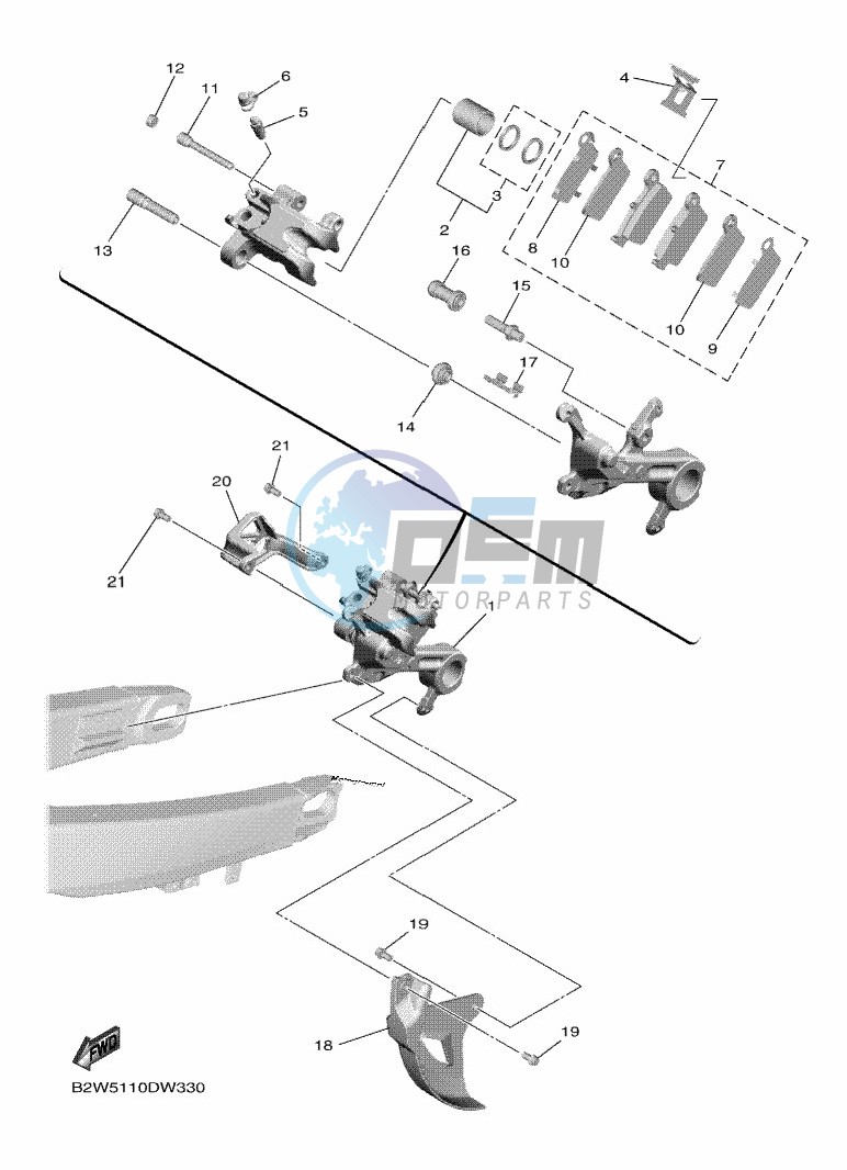 REAR BRAKE CALIPER