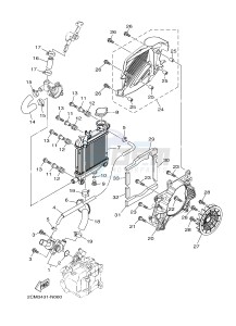 MW125 TRICITY 125 (2CMJ 2CMK) drawing RADIATOR & HOSE