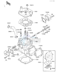 KX 125 E [KX125] (E2) [KX125] drawing CYLINDER HEAD_CYLINDER_REED VALVE