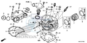 TRX500FM2H Europe Direct - (ED) drawing CYLINDER HEAD