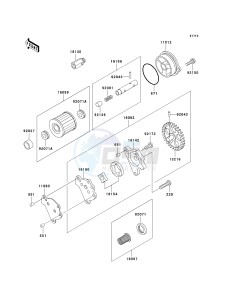 KL 650 A [KLR 650] (A6F-A7F) A7F drawing OIL PUMP