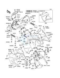 KLE500 KLE500-B1P GB XX (EU ME A(FRICA) drawing Cowling