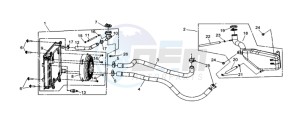 QUAD RAIDER 600 LONG CHASSIS drawing RADIATOR