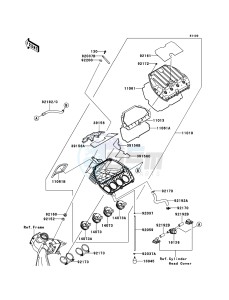 NINJA ZX-6R ZX600RDF FR GB XX (EU ME A(FRICA) drawing Air Cleaner