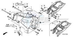 CBR1000RR9 France - (F / CMF REP) drawing FRAME BODY