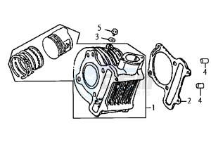 NEW DUKE - 125 cc drawing CYLINDER