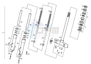 BOULEVARD 125-150 cc drawing FRONT FORK