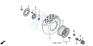 TRX680FA9 Australia - (U) drawing FRONT WHEEL