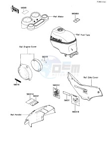 ZX 600 B [NINJA 600RX] (B1) [NINJA 600RX] drawing LABELS