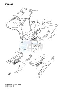 GSX-R600 (E3-E28) drawing SIDE COWLING (MODEL K7)