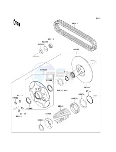 KRF 750 L [TERYX 750 FI 4X4 LE SPORT MONSTER ENERGY] (L9F-L9FA) L9F drawing DRIVEN CONVERTER_DRIVE BELT