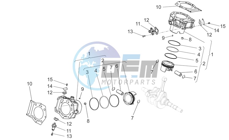 Cylinder with piston