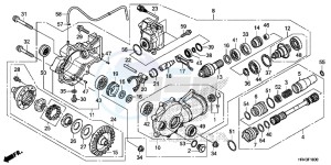 TRX500FE2E TRX500FE2 Europe Direct - (ED) drawing FRONT FINAL GEAR