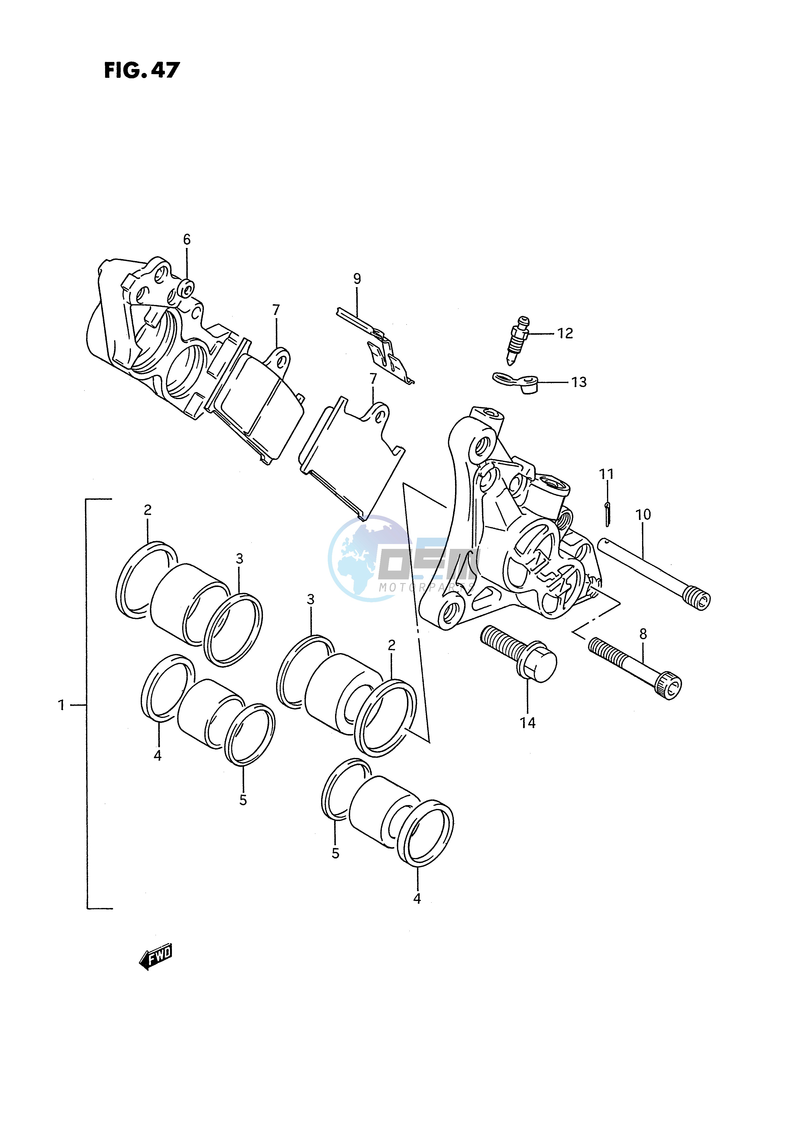 FRONT CALIPERS (MODEL N P)