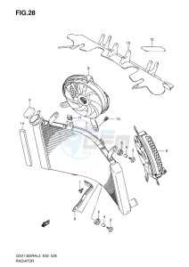 GSX1300R drawing RADIATOR