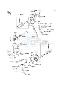 KVF 750 A [BRUTE FORCE 750 4X4] (A1) A1 drawing CAMSHAFT-- S- -_TENSIONER