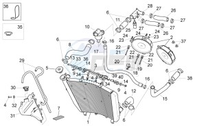 RSV 4 1000 APRC R drawing Cooling system