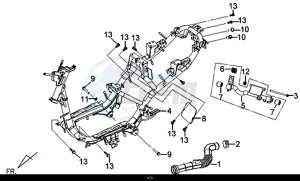 X'PRO 50 (25 Km/h) (AE05W9-NL) (E4) (L8-M1) drawing FRAME BODY ENGINE MOUNT