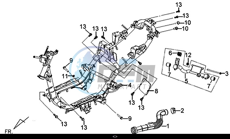 FRAME BODY ENGINE MOUNT