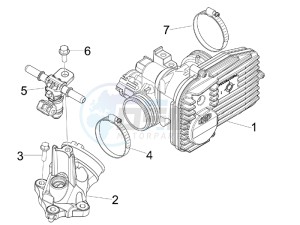 LX 150 4T 2V ie E3 Taiwan drawing Throttle body - Injector - Union pipe