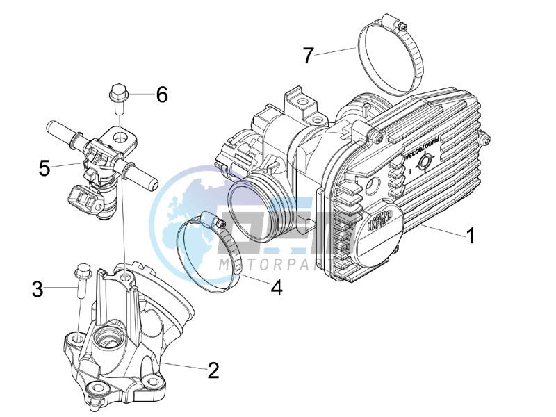 Throttle body - Injector - Union pipe