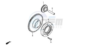 CB600F HORNET drawing STARTING CLUTCH