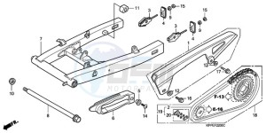 CBR125RWA Australia - (U / BLA) drawing SWINGARM