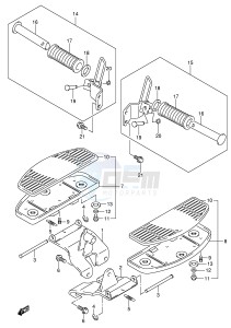 VL800 (E2) VOLUSIA drawing FOOTREST (MODEL K5)