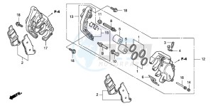 CBF1000T drawing FRONT BRAKE CALIPER (CBF1000)