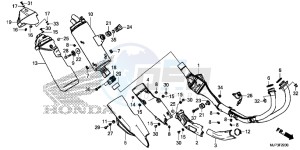 CRF1000G CRF1000 - Africa Twin Europe Direct - (ED) drawing EXHAUST MUFFLER