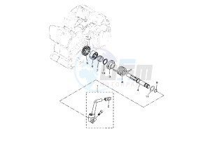 DT R - DT X 50 drawing KICK STARTER GEARS