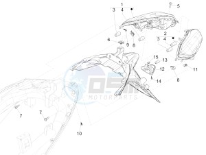 MEDLEY 150 4T IE ABS E3 2020 (APAC) drawing Rear headlamps - Turn signal lamps