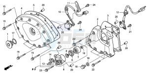 GL1800A drawing FRONT COVER/TRANSMISSION COVER