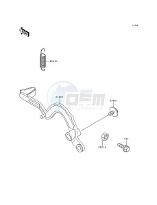 KDX 200 E [KDX200] (E1-E3) [KDX200] drawing BRAKE PEDAL