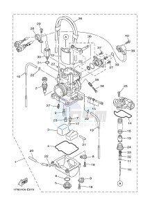 YZ250 (1SST) drawing CARBURETOR