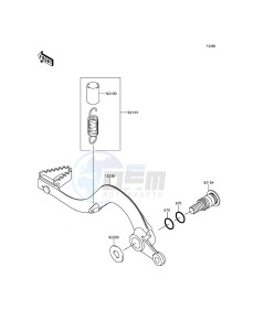 KX250F KX250ZFF EU drawing Brake Pedal