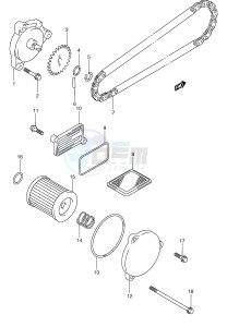 AN250 (E2) Burgman drawing OIL PUMP