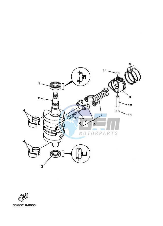 CRANKSHAFT--PISTON