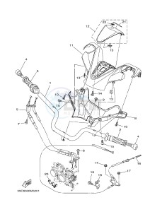 XP500A T-MAX 530 (59CN) drawing STEERING HANDLE & CABLE