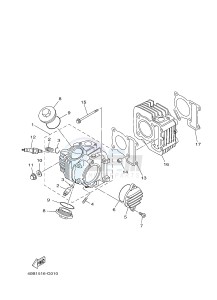 T110C (1DU8) drawing CYLINDER HEAD