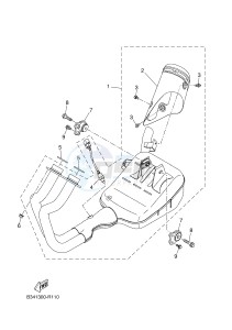 MTM690-U MTM-690-U XSR700 (B342 B342) drawing EXHAUST