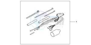 CBF1000FAB drawing HEATED GRIP ATT.