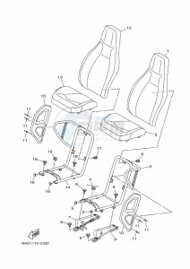 YXZ1000ET YXZ1000R SS (BASF) drawing SEAT