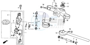 RVF750R drawing HANDLE PIPE/TOP BRIDGE