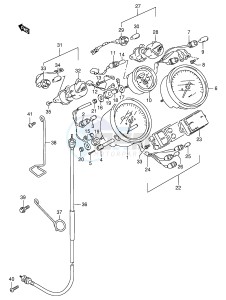 GSX750F (E4) drawing SPEEDOMETER