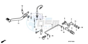 CBR125RW9 Australia - (U) drawing PEDAL